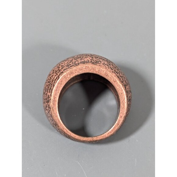 Boho Western Copper Tone Dome Ring Size 8 - Picture 3 of 7